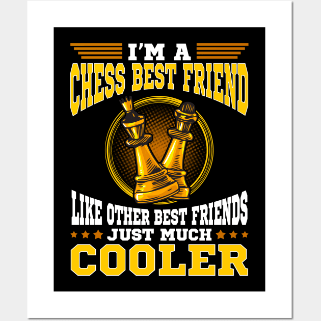 best friend check mate game T Shirt Wall Art by lateefo